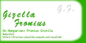gizella fronius business card